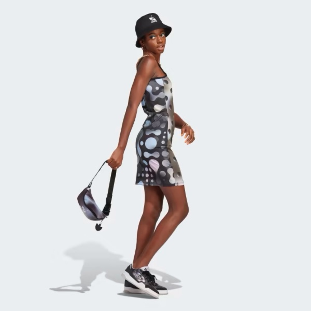 Adidas Plus Active Athletic Pop Art Racer Back Tank Performance Athletic Dress